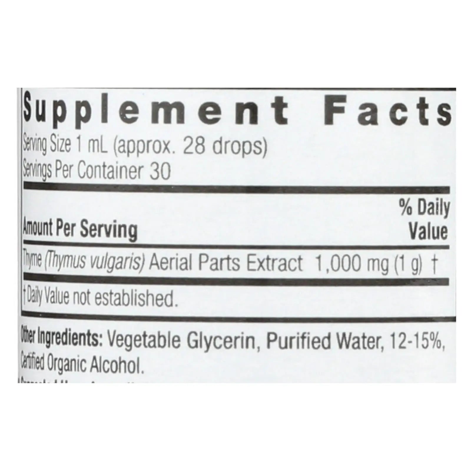 Nature's Answer - Thyme - 1 Oz Nature's Answer