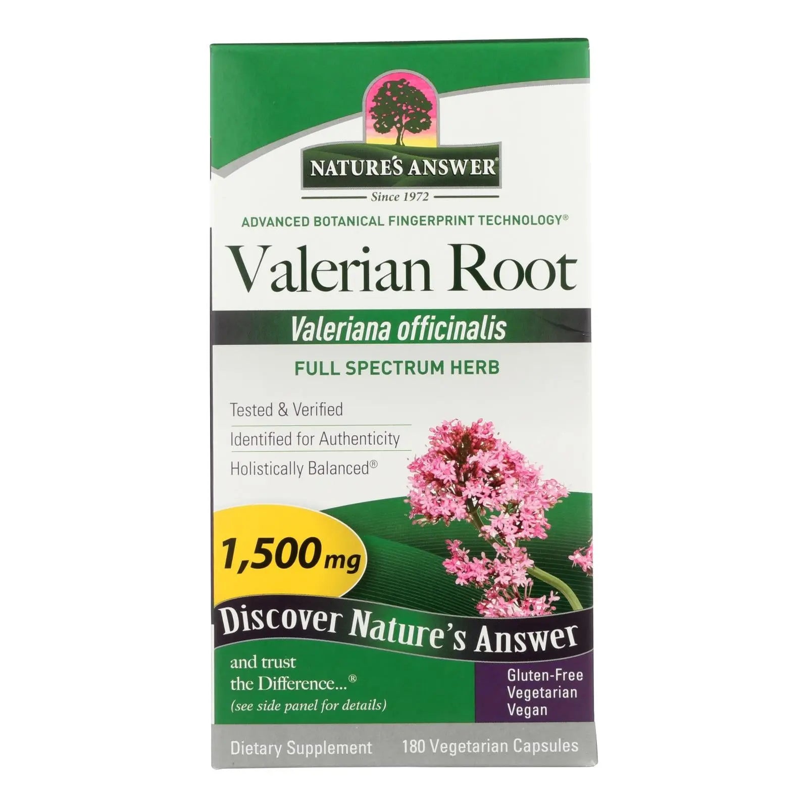 Nature's Answer - Valerian Root - 180 Vegetarian Capsules Nature's Answer