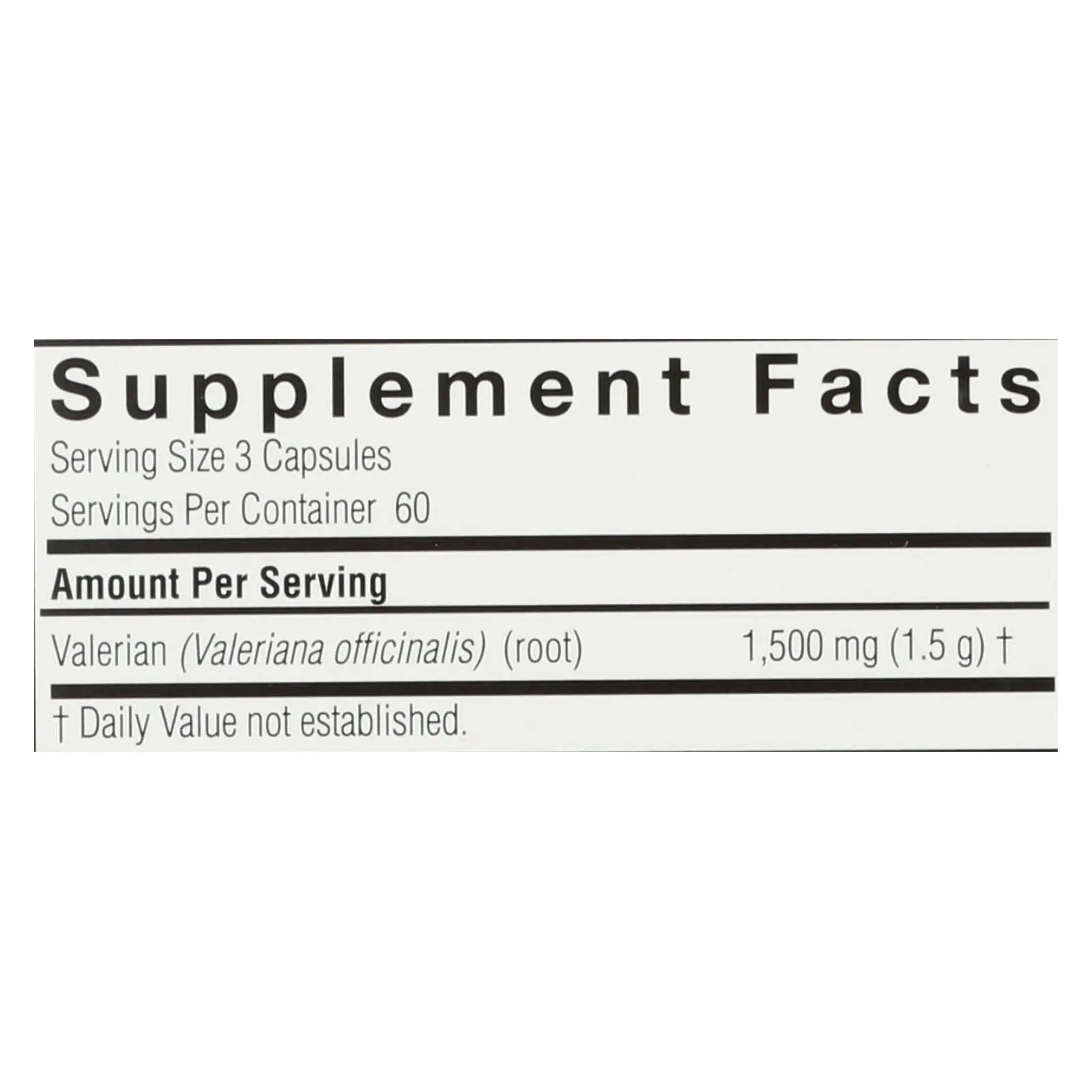 Nature's Answer - Valerian Root - 180 Vegetarian Capsules Nature's Answer