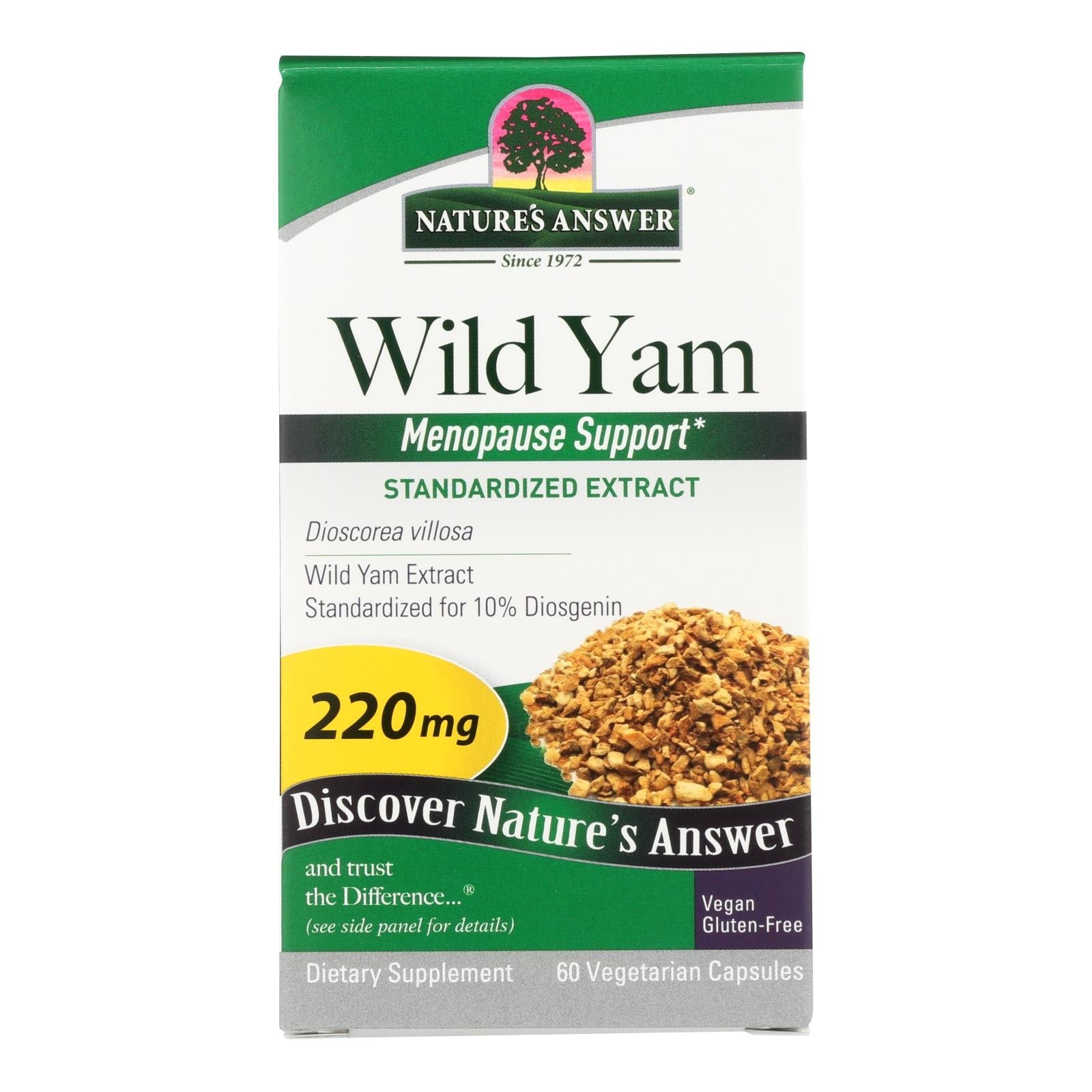Nature's Answer - Wild Yam Root Extract - 60 Vegetarian Capsules Nature's Answer