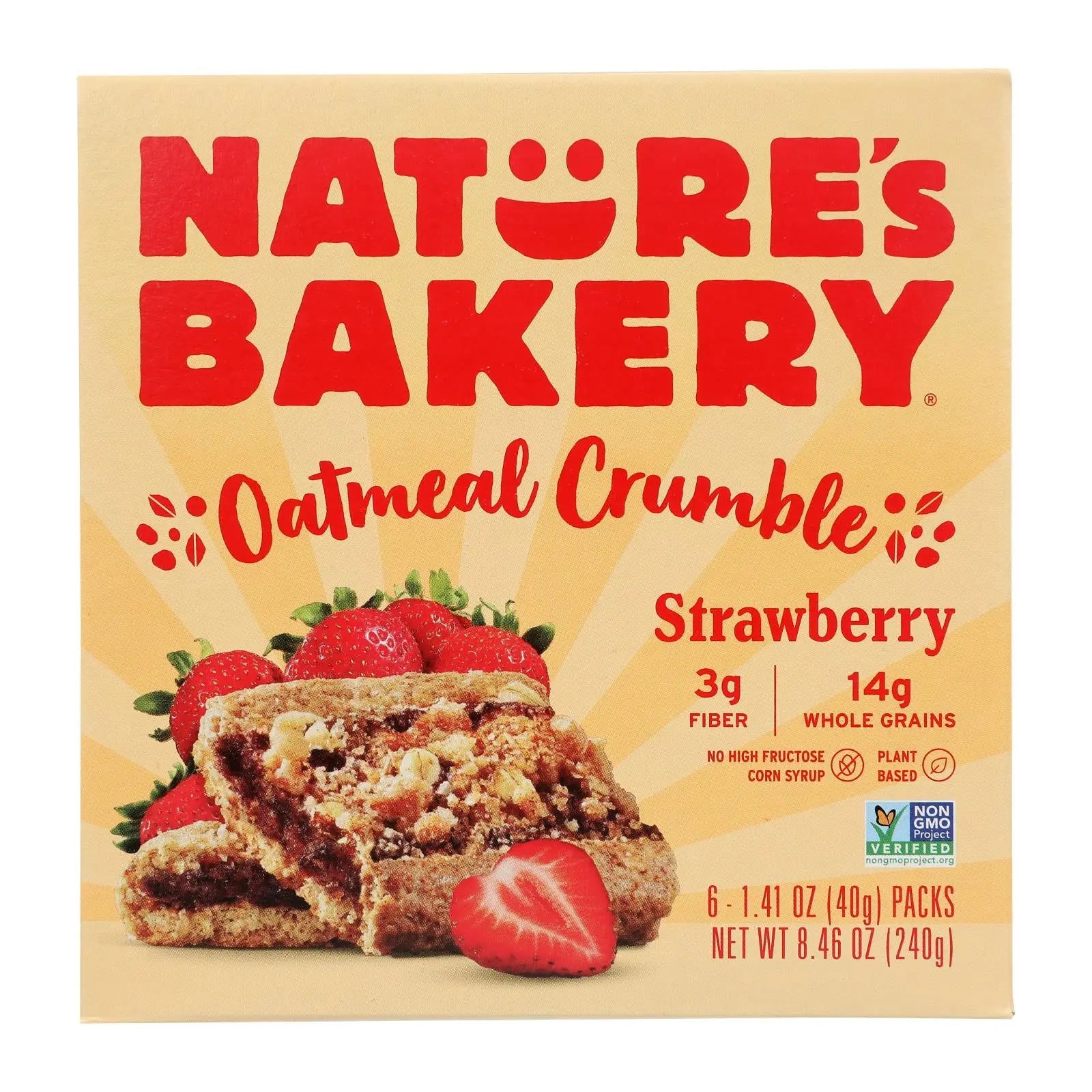 Nature's Bakery - Oatmeal Crumble Strawberry - Case Of 6 - 8.46 Oz Nature's Bakery