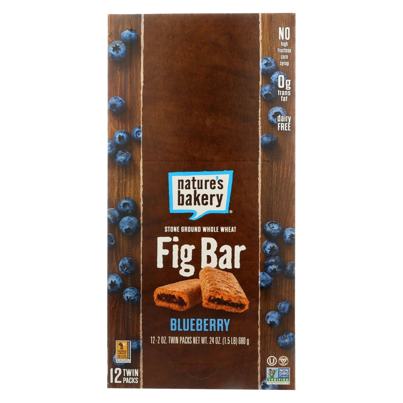 Nature's Bakery Stone Ground Whole Wheat Fig Bar - Blueberry - Case Of 12 - 2 Oz. Nature's Bakery