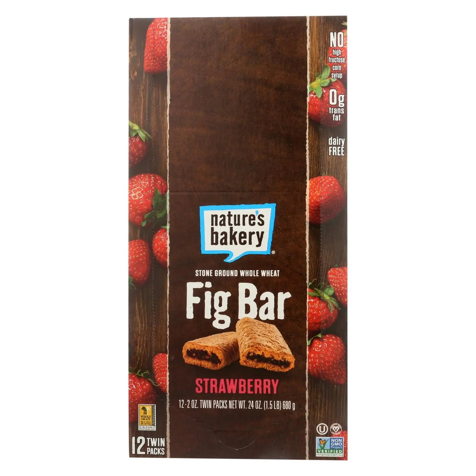 Nature's Bakery Stone Ground Whole Wheat Fig Bar - Strawberry - 2 Oz - Case Of 12 Nature's Bakery