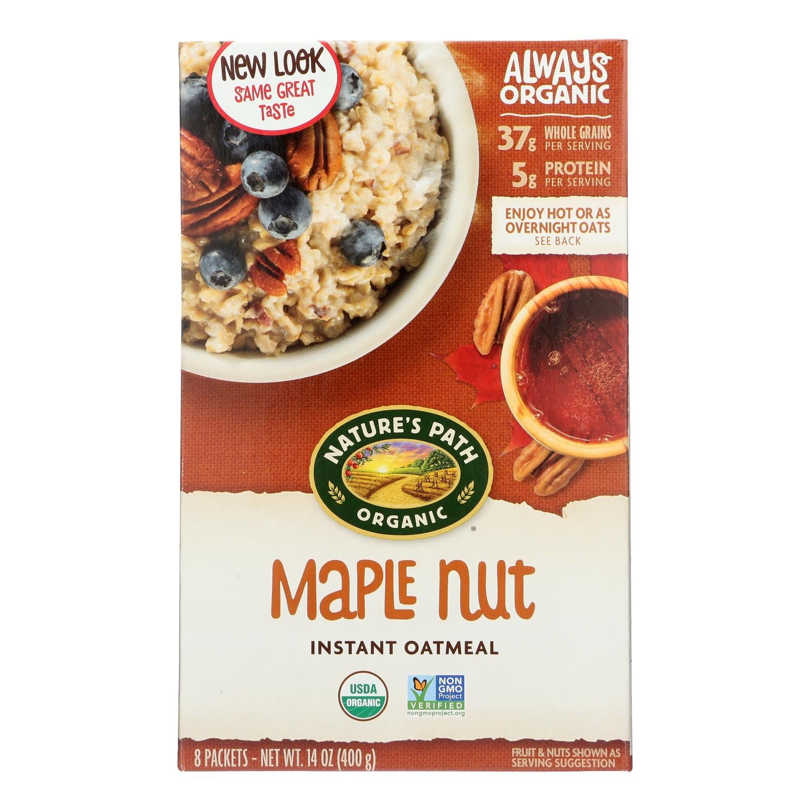Nature's Path Hot Oatmeal - Maple Nut - Case Of 6 - 14 Oz. Nature's Path