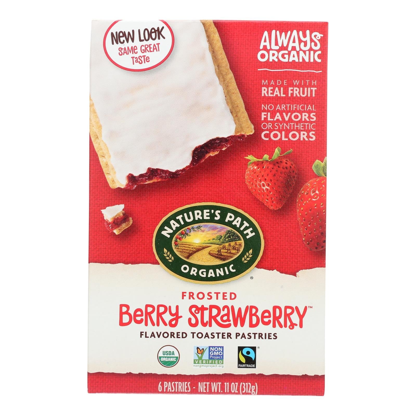 Nature's Path Organic Frosted Toaster Pastries - Berry Strawberry - Case Of 12 - 11 Oz. - GreatEagleInc