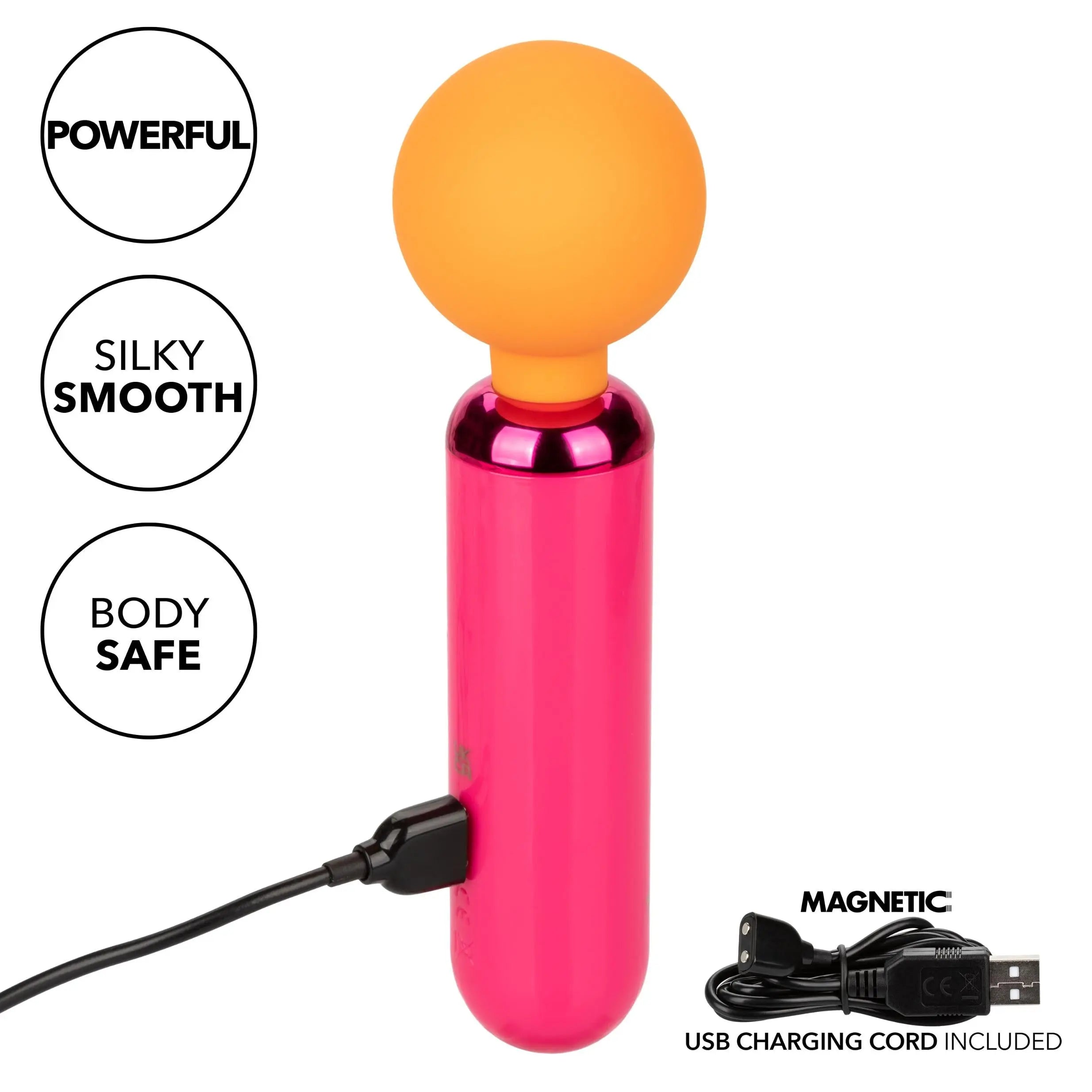 Naughty Bits Home Cumming Queen Vibrating Wand -  Orange/pink CalExotics