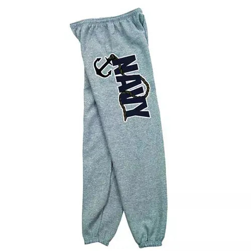 Navy Anchor Mens Sweatpant Grey Fox Outdoor