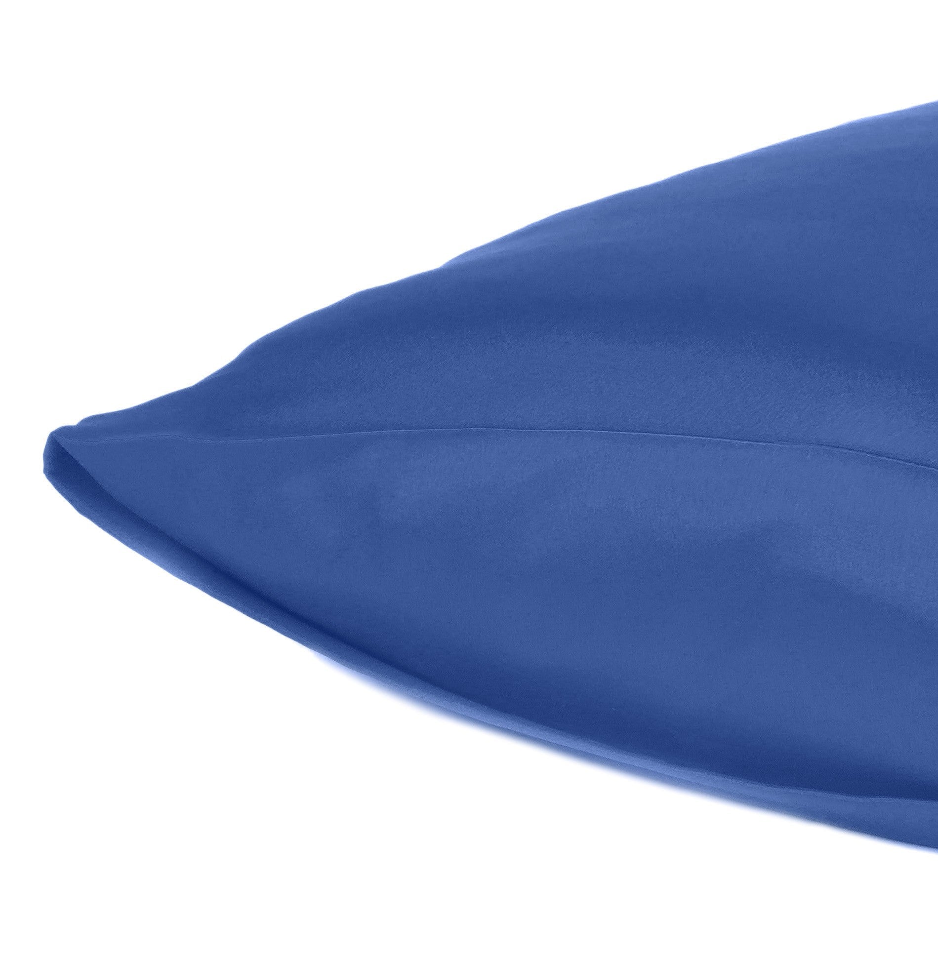 Navy Blue Dreamy Set Of 2 Silky Satin Standard Pillowcases Homeroots Bed & Bath