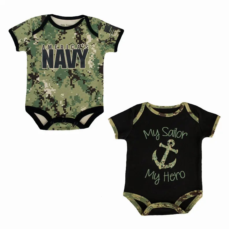 Navy NWU Baby Bodysuits Trooper Clothing