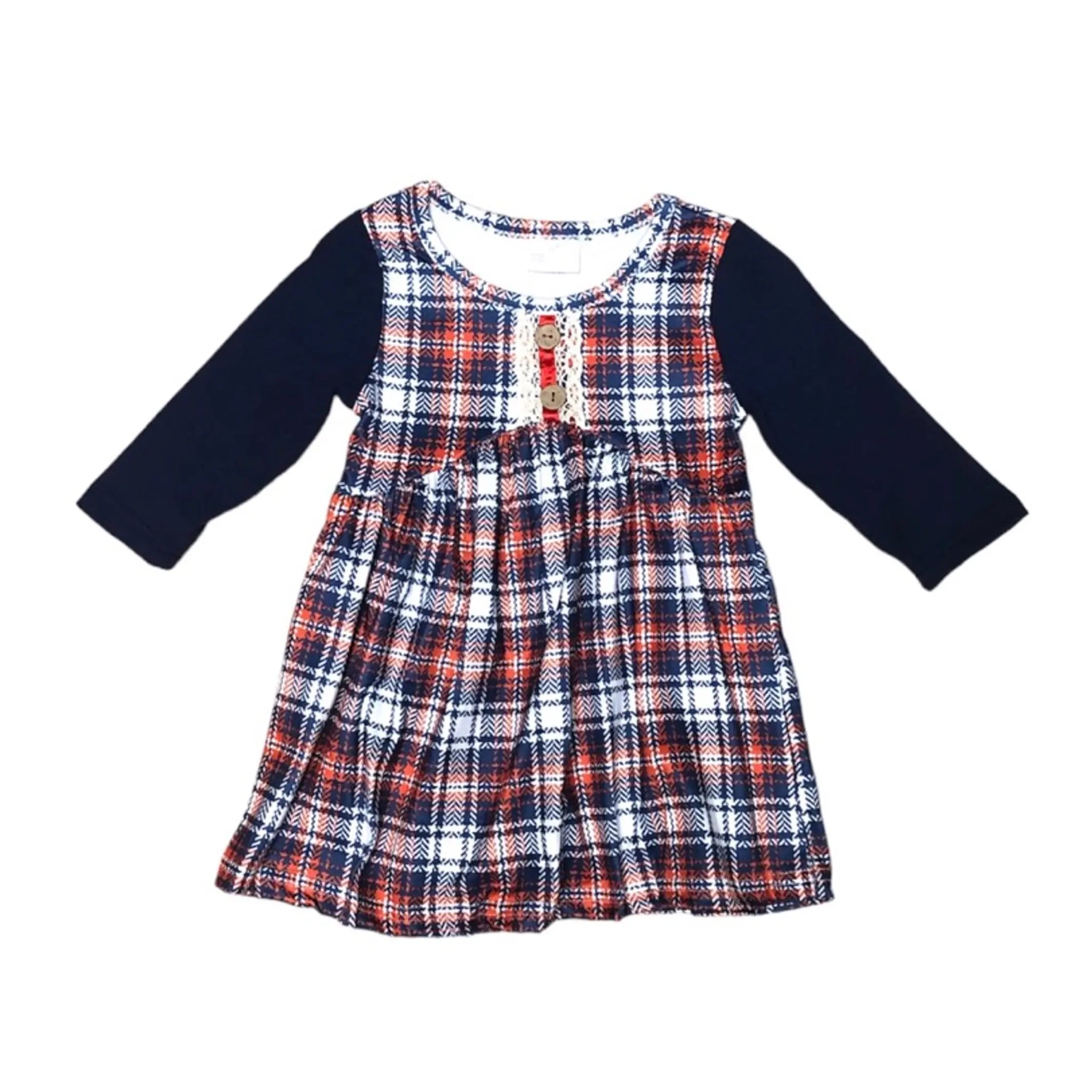 Navy Plaid Dress Melina & Me
