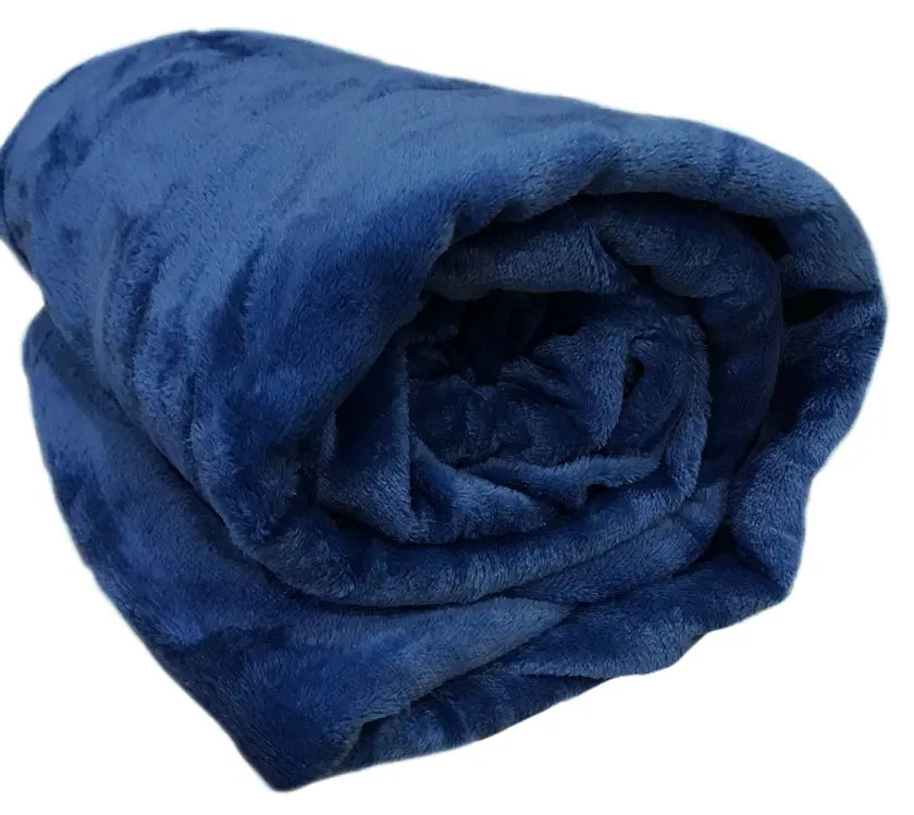 Navy Super Soft Plush Warm Cozy Bed Throw Flannel Blanket Home Mart Goods