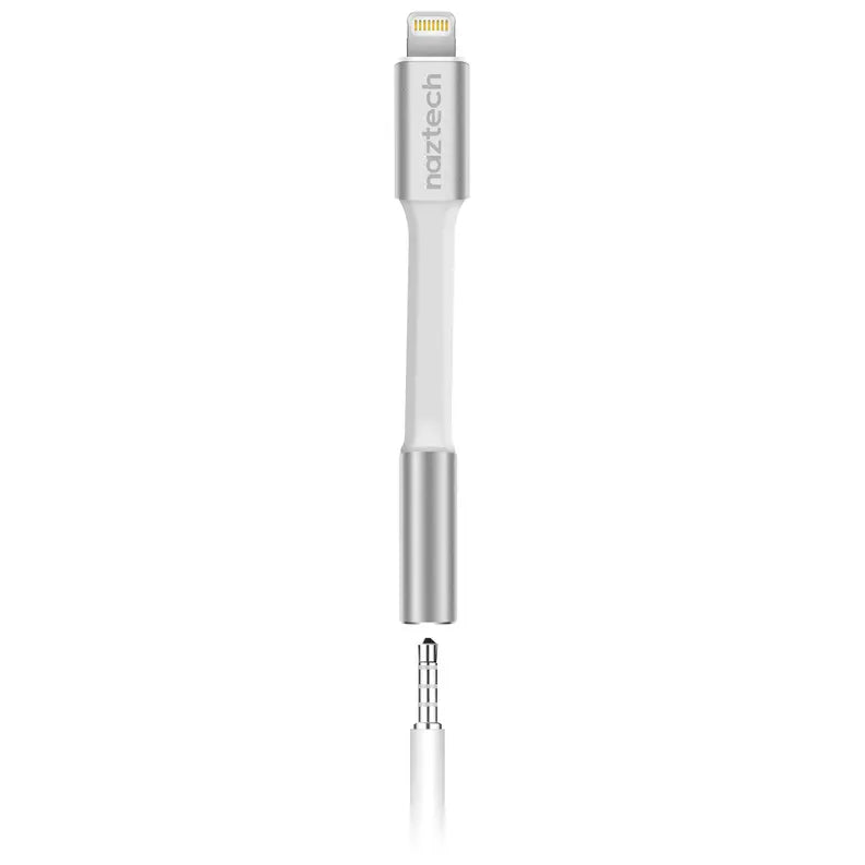 Naztech MFi Lightning to 3.5mm Adapter White Naztech