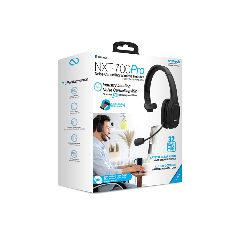 Naztech NXT-700 Xtreme Noise Cancelling Headset - Home Black Naztech