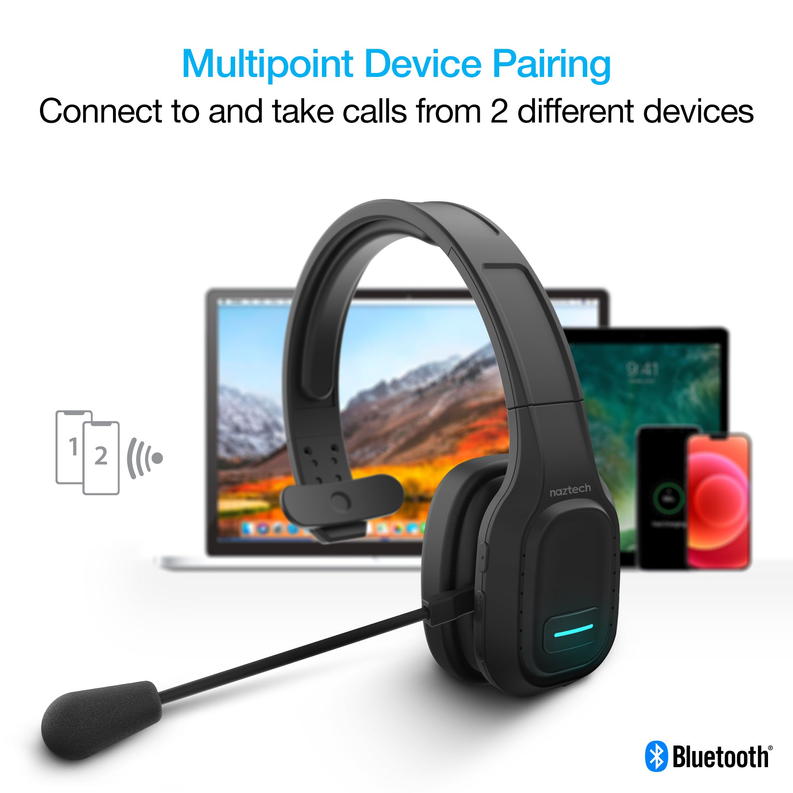 Naztech NXT-700 Xtreme Noise Cancelling Headset - Home Black Naztech