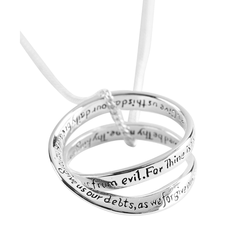 Necklace Double Mobius Ring Lords Prayer Dicksons Inc