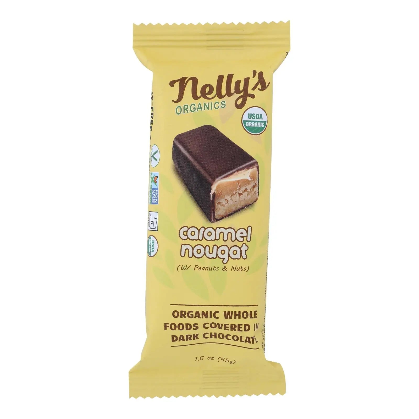 Nelly's Organics - Bar Caramel Nougat - Case Of 9 - 1.6 Oz Nelly's Organics