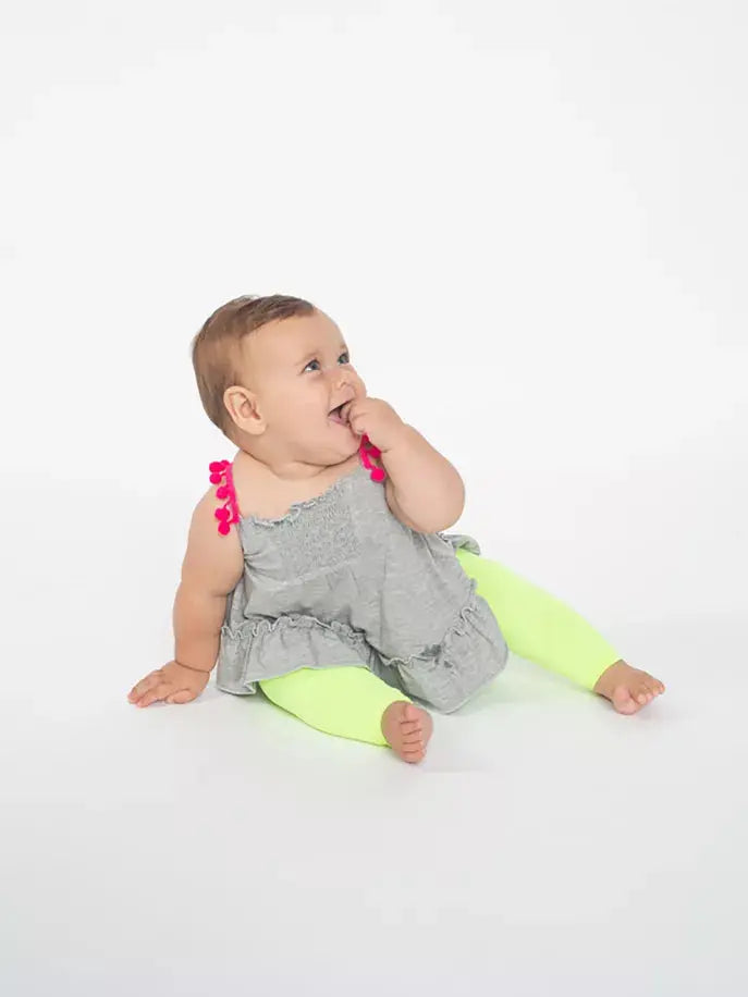 Neon Summer Lights Ruffle Tiered Tunic and Leggings Set Little Mass