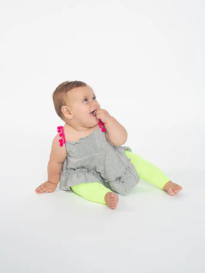 Neon Summer Lights Ruffle Tiered Tunic and Leggings Set Little Mass