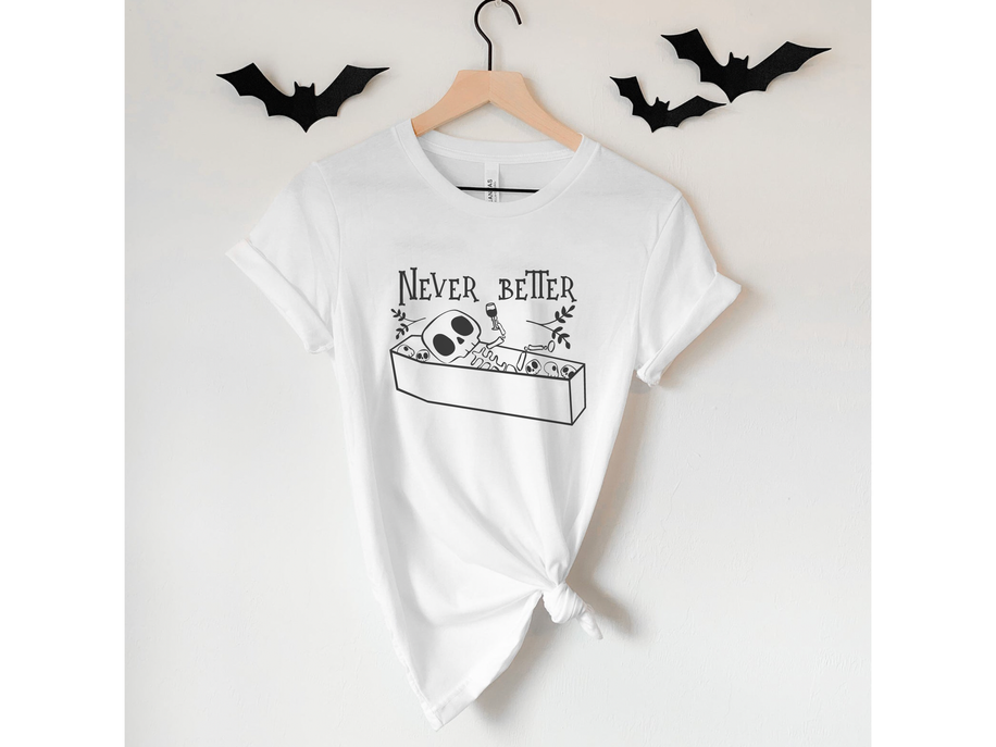 Never Better Funny Halloween Shirt Stiles Tee