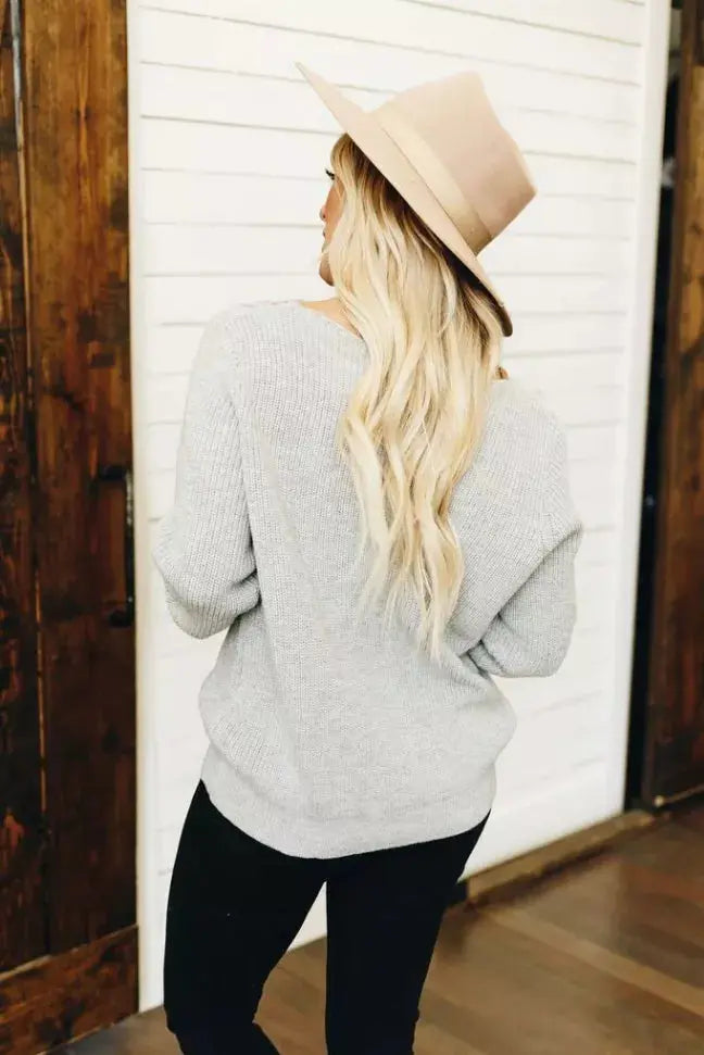 Never Really Over Lace Ribbed Sweater Stay Warm in Style
