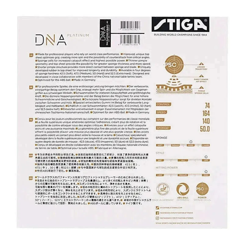 New-Arrival-Stiga-DNA-Platinum-M-Platinum-H-Table-Tennis-Racket-Rubber-Ping-Pong-Blade-Rubbers-Pimples-In-PLATINUM-Pro-Rubbers-FreeDropship-335688073