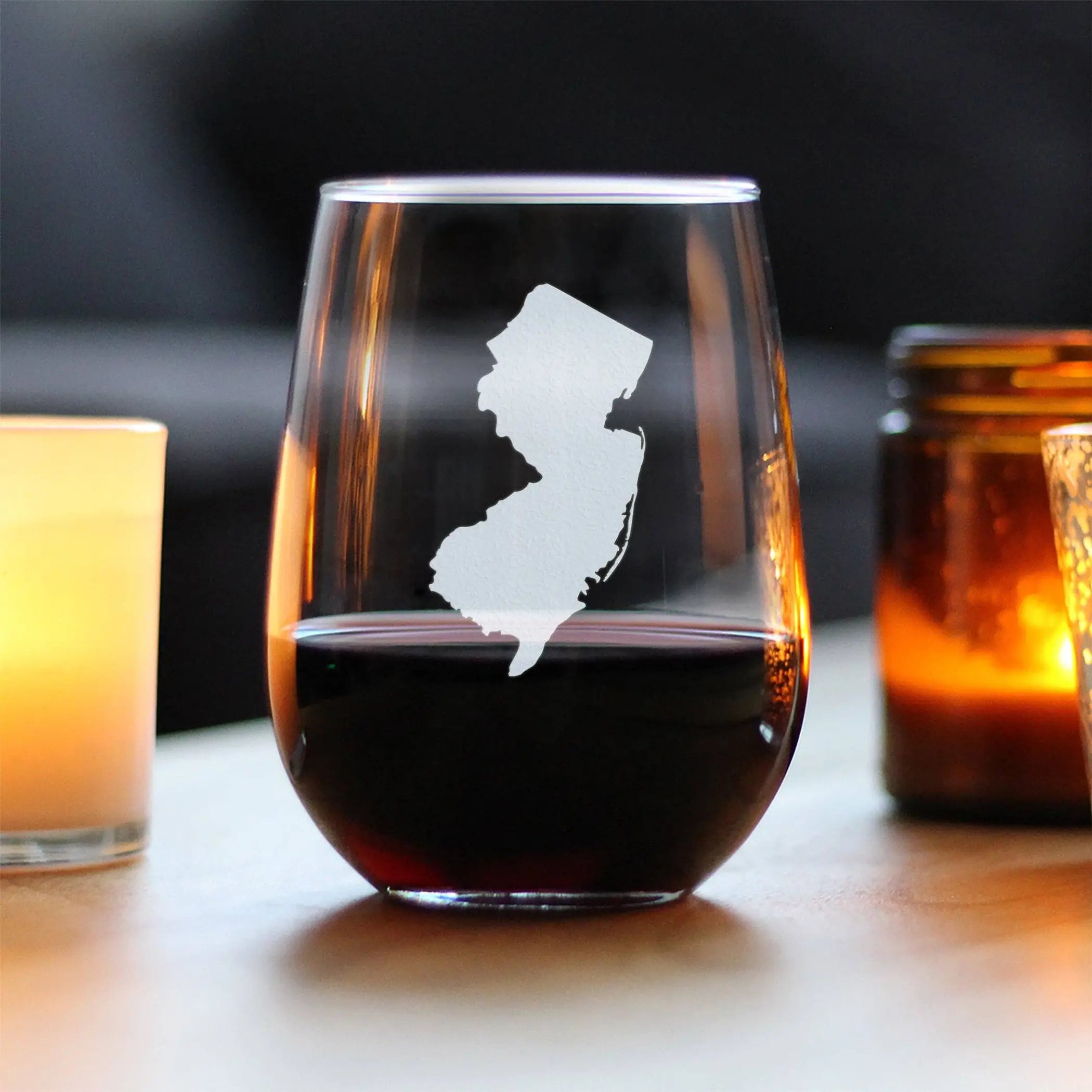 New Jersey Stemless Wine Glass - New Jerseyans Gifts Bevvee