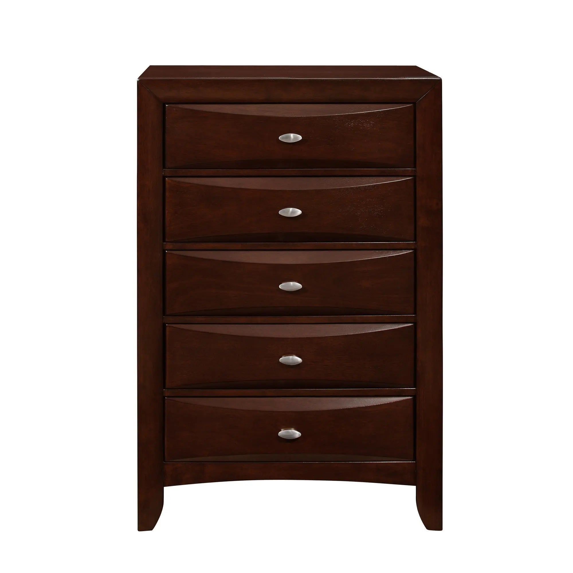 New Merlot Chest With 5 Chambared Drawer Homeroots Bed & Bath