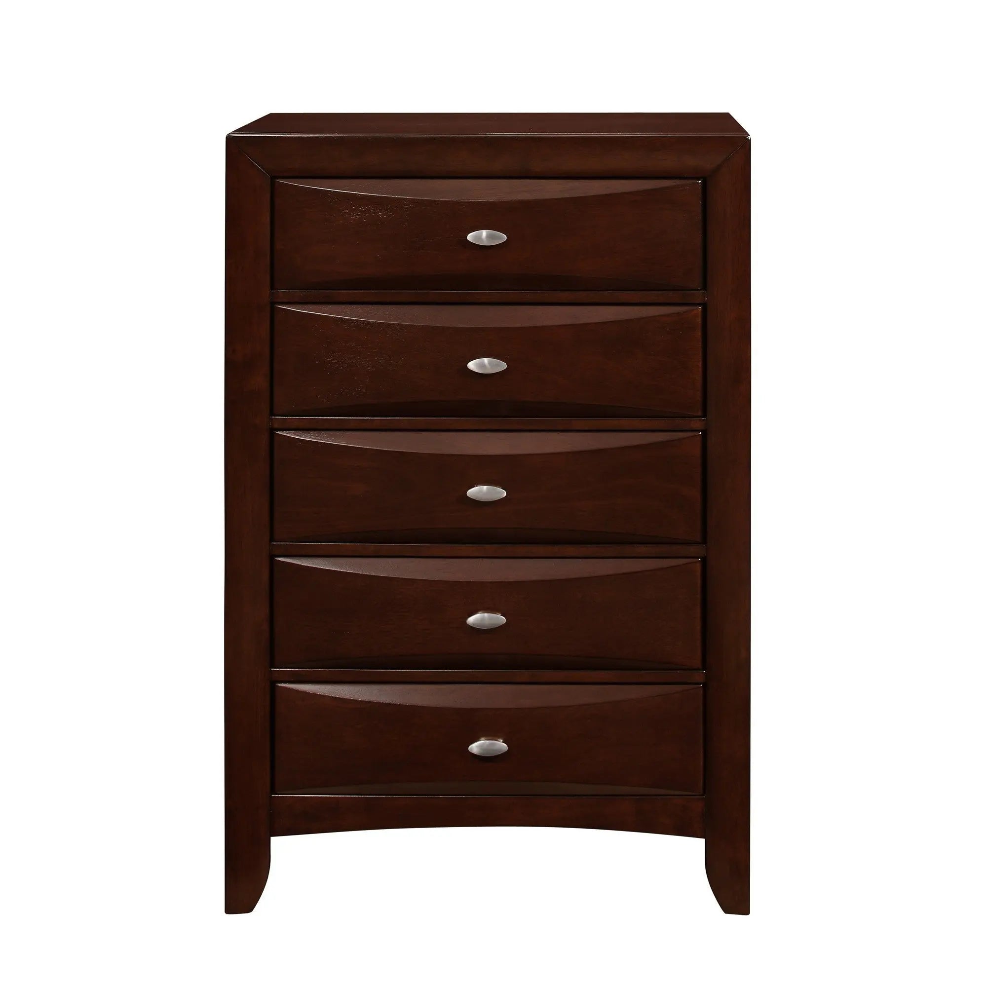 New Merlot Chest With 5 Chambared Drawer Homeroots Bed & Bath