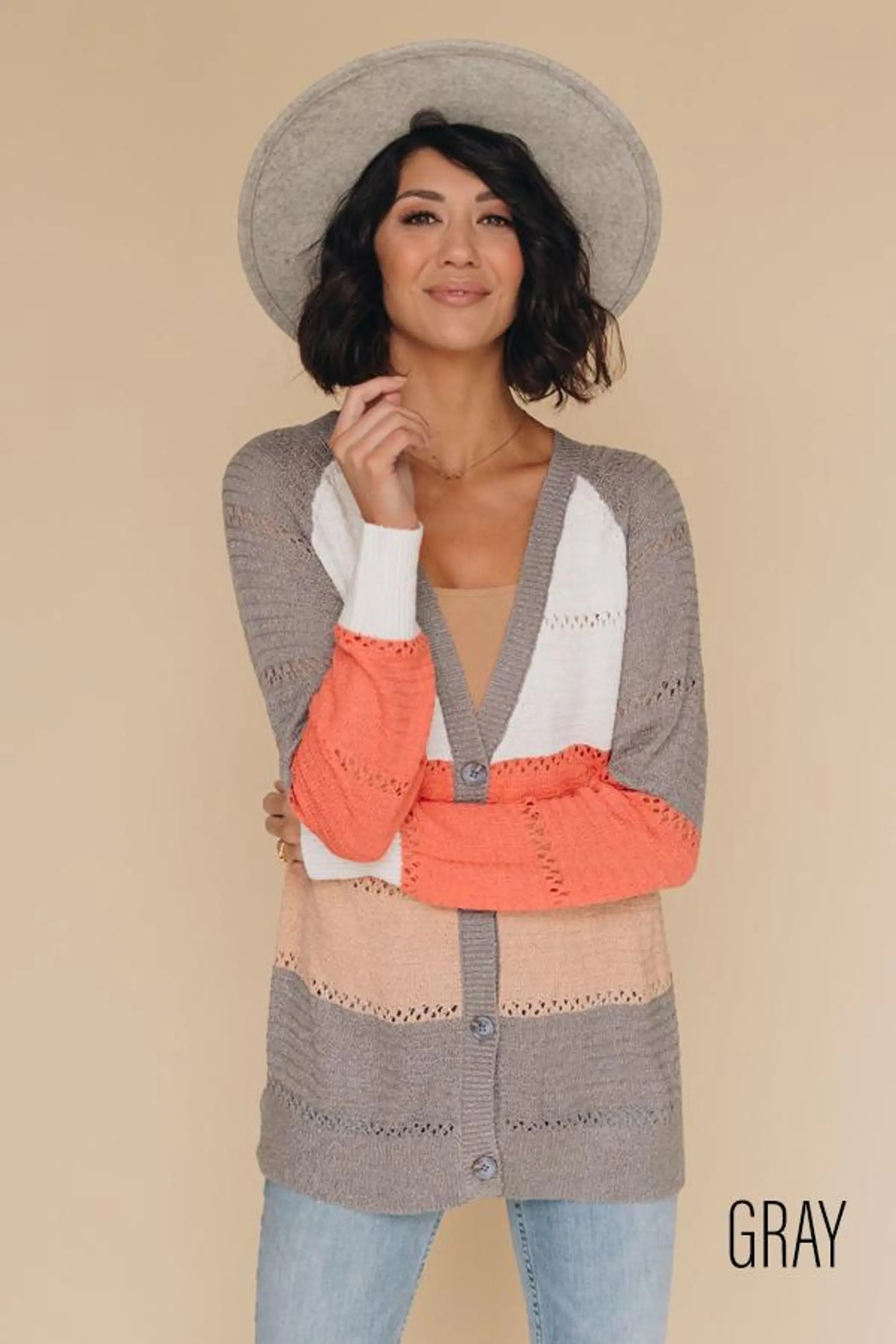 Nicholas Eyelet Button Up Cardigan Stay Warm in Style