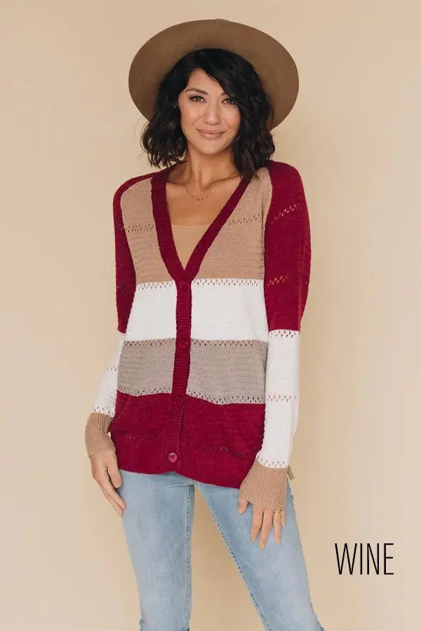 Nicholas Eyelet Button Up Cardigan Stay Warm in Style