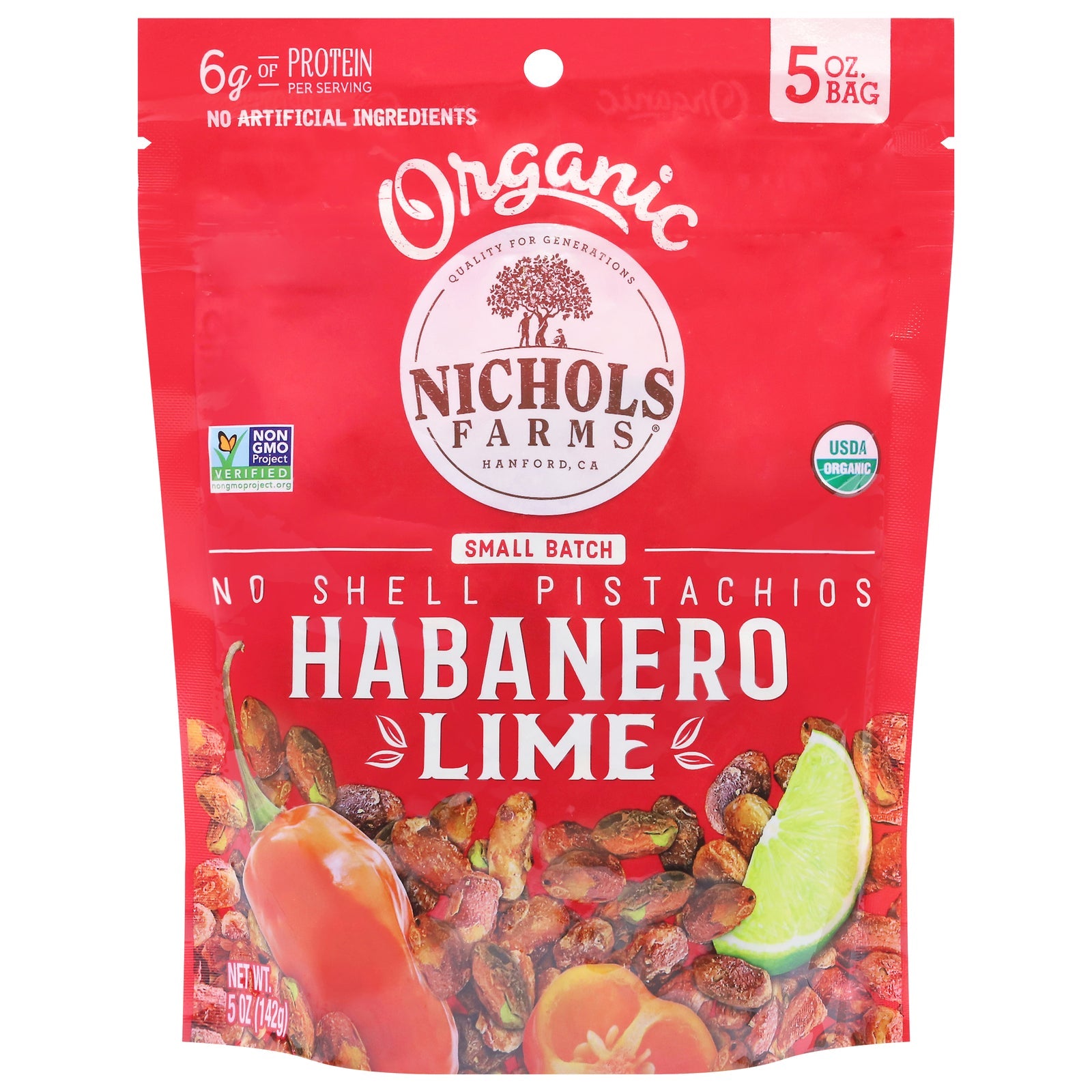 Nichols Farms - Pstch Og2 Hbnro Lm No Shl - Cs Of 12-5 Oz Nichols Farms