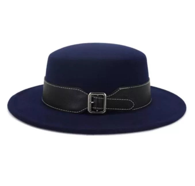 Nicole-Flat Top Boater Scarves & Fedora