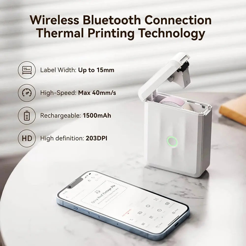 Niimbot D110 Label Printer Bluetooth Mini Adhesive Portable Smart Label Maker UV Without Ink For Office School Labeling Machine GreatEagleInc