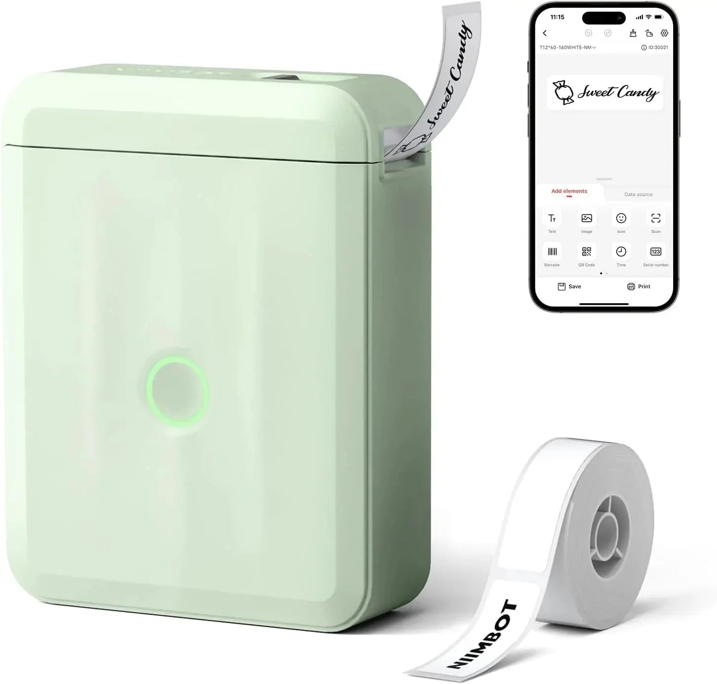 Niimbot D110 Label Printer Bluetooth Mini Adhesive Portable Smart Label Maker UV Without Ink For Office School Labeling Machine GreatEagleInc