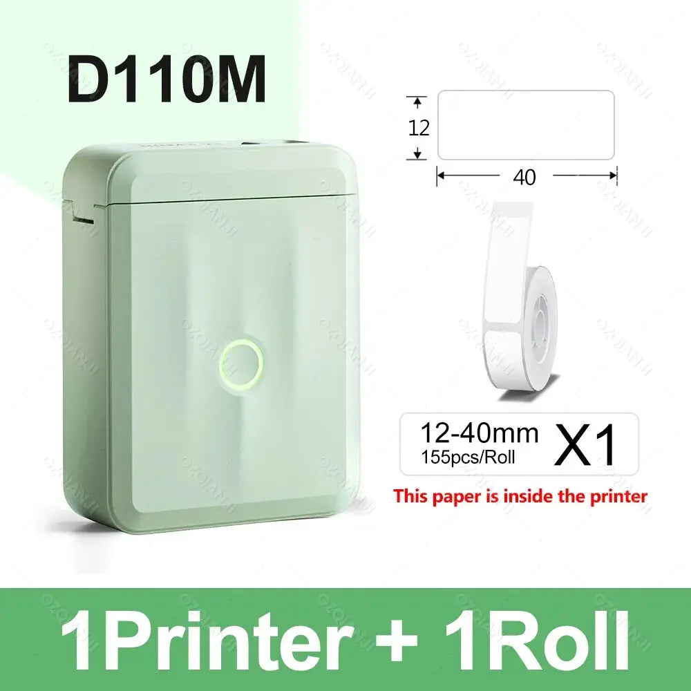 Niimbot D110 Label Printer Bluetooth Mini Adhesive Portable Smart Label Maker UV Without Ink For Office School Labeling Machine GreatEagleInc