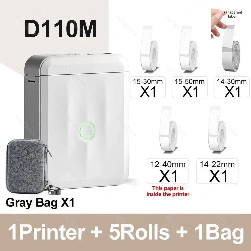 Niimbot D110 Label Printer Bluetooth Mini Adhesive Portable Smart Label Maker UV Without Ink For Office School Labeling Machine GreatEagleInc