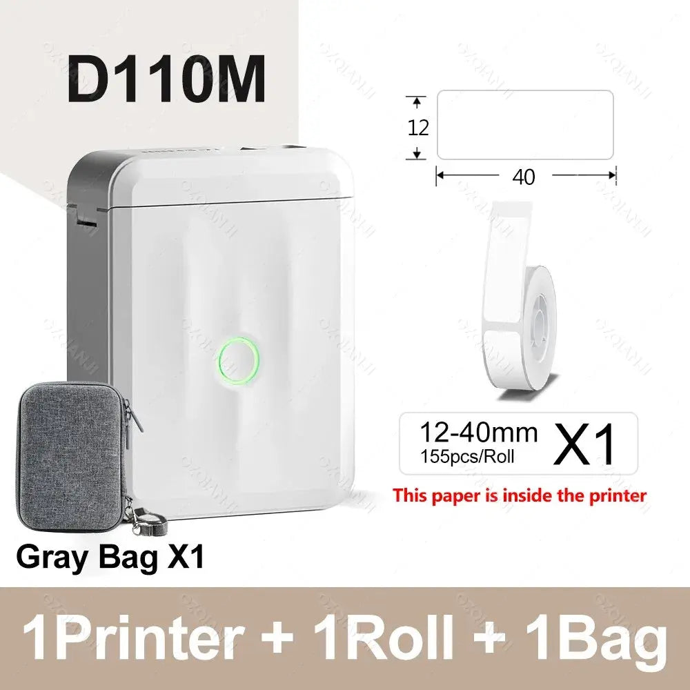 Niimbot D110 Label Printer Bluetooth Mini Adhesive Portable Smart Label Maker UV Without Ink For Office School Labeling Machine GreatEagleInc