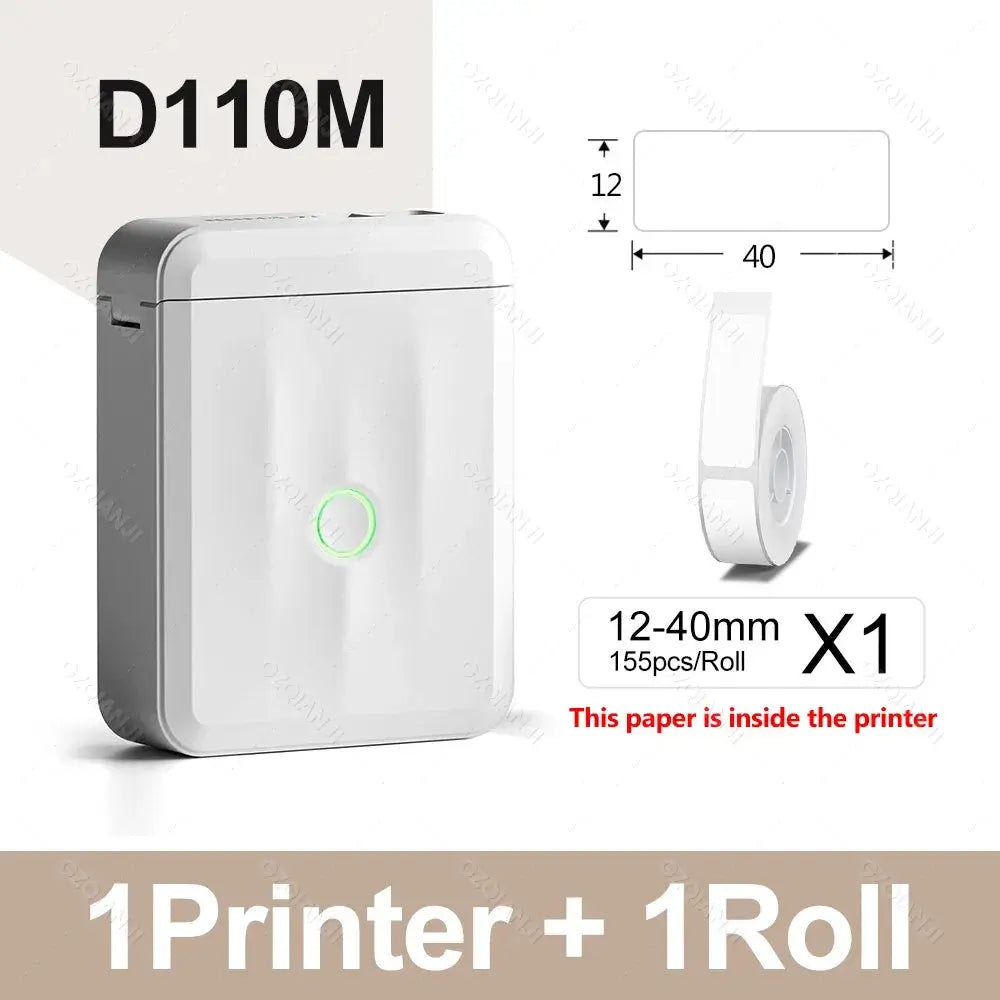 Niimbot D110 Label Printer Bluetooth Mini Adhesive Portable Smart Label Maker UV Without Ink For Office School Labeling Machine GreatEagleInc