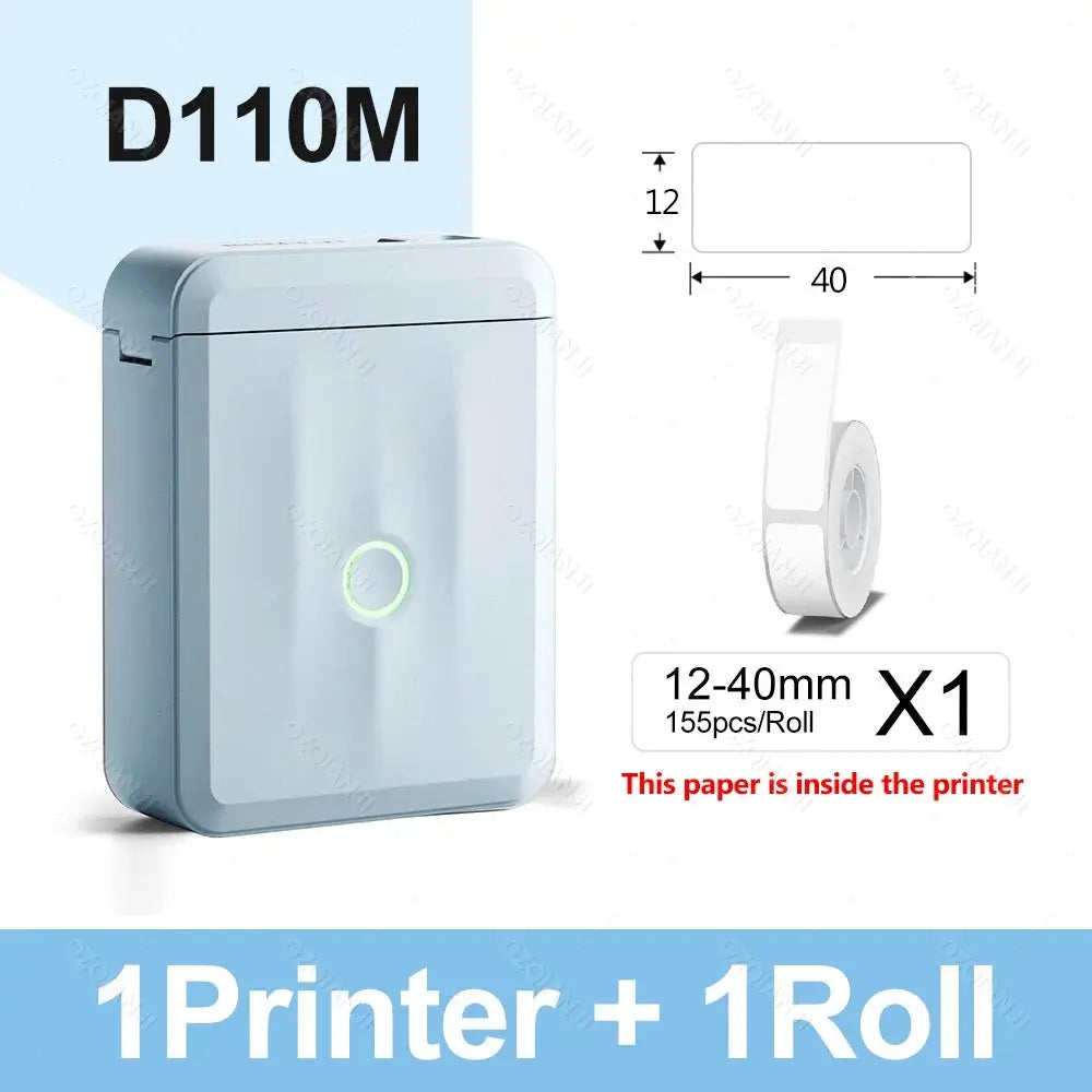 Niimbot D110 Label Printer Bluetooth Mini Adhesive Portable Smart Label Maker UV Without Ink For Office School Labeling Machine GreatEagleInc