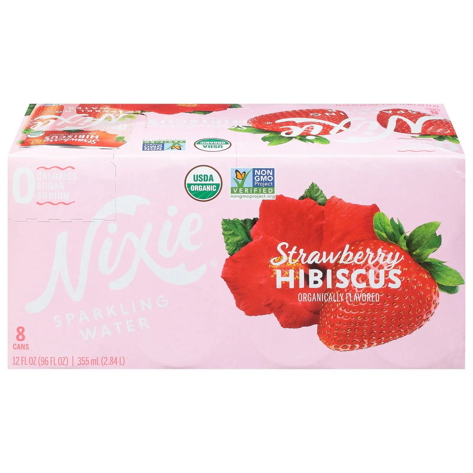 Nixie Sparkling Water - Sparkling Water Straw Hibis - Case Of 3-8/12 Fz Nixie Sparkling Water