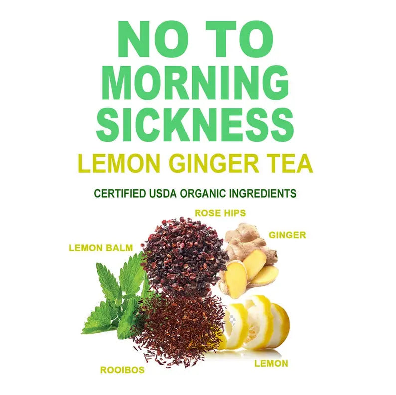 No To Morning Sickness Lemon Ginger Tea-USDA Organic-40 Serv Secrets Of Tea Cafe