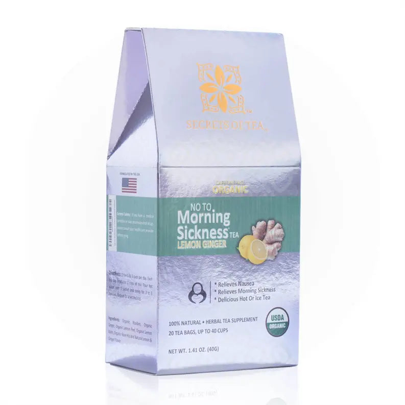 No To Morning Sickness Lemon Ginger Tea-USDA Organic-40 Serv Secrets Of Tea Cafe