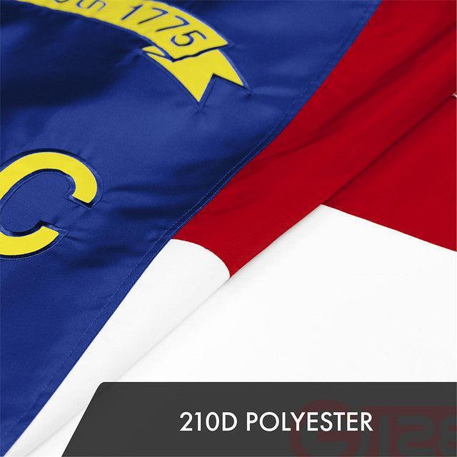 North Carolina State Flag 3x5 Ft 5-Pack Embroidered Polyester By G128 G128