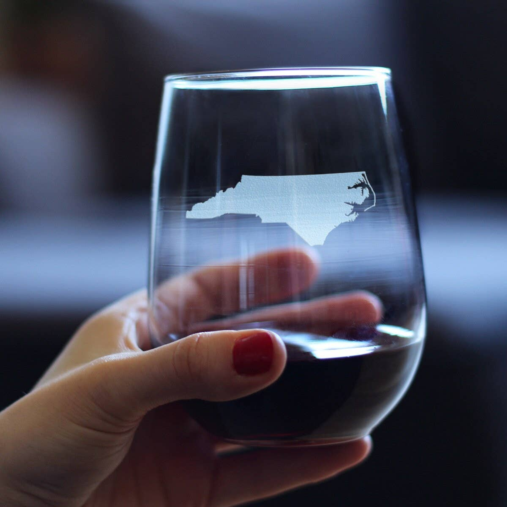 North Carolina Stemless Wine Glass - North Carolinians Gifts Bevvee