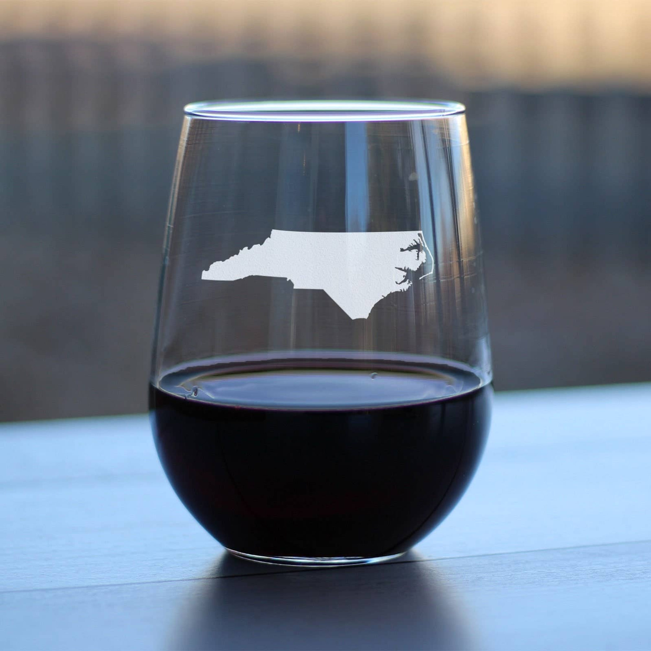 North Carolina Stemless Wine Glass - North Carolinians Gifts Bevvee