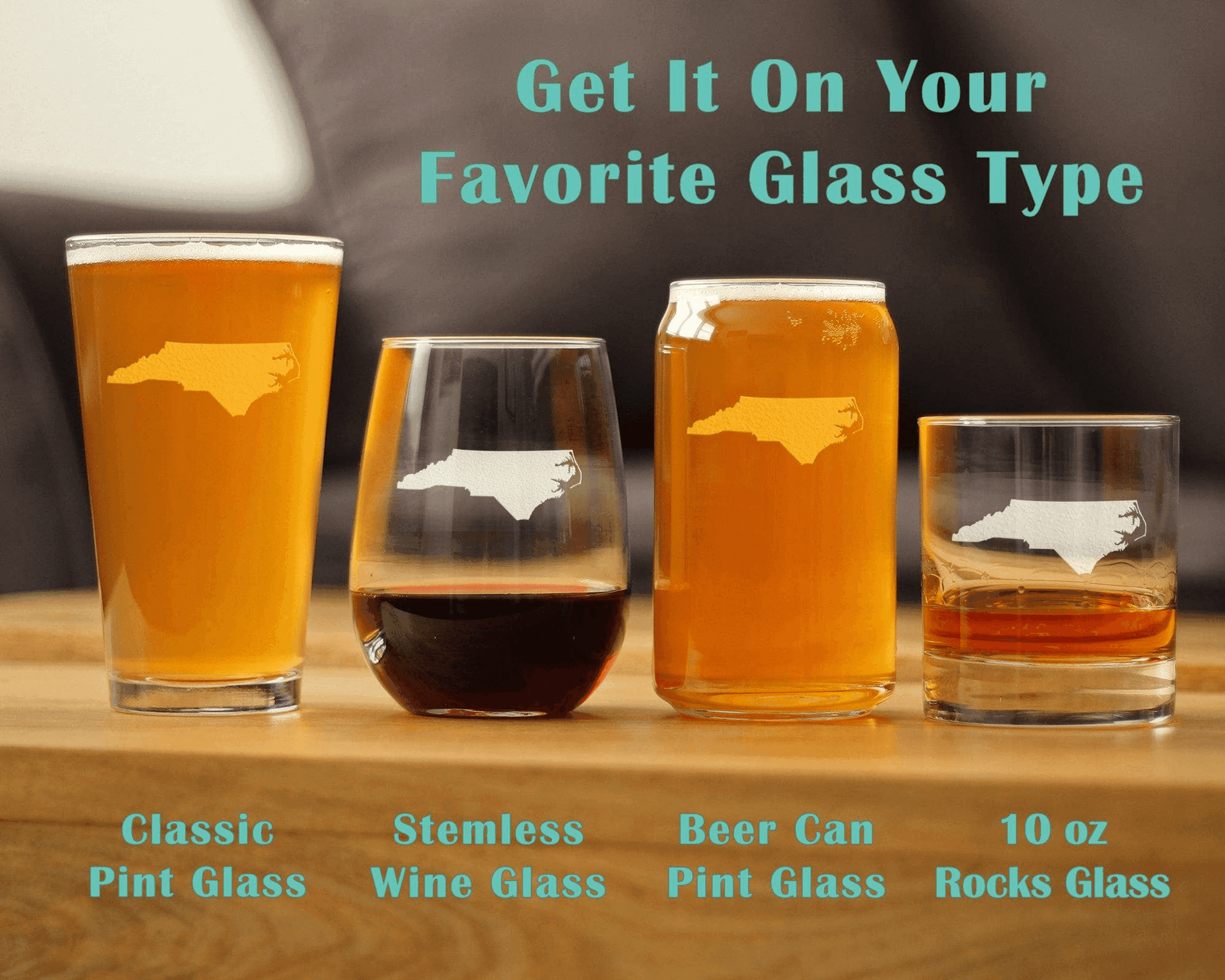 North Carolina Stemless Wine Glass - North Carolinians Gifts Bevvee