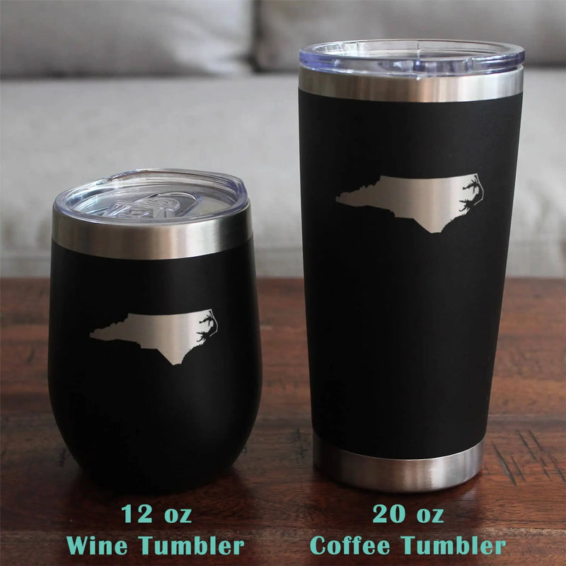 North Carolina Stemless Wine Glass - North Carolinians Gifts Bevvee