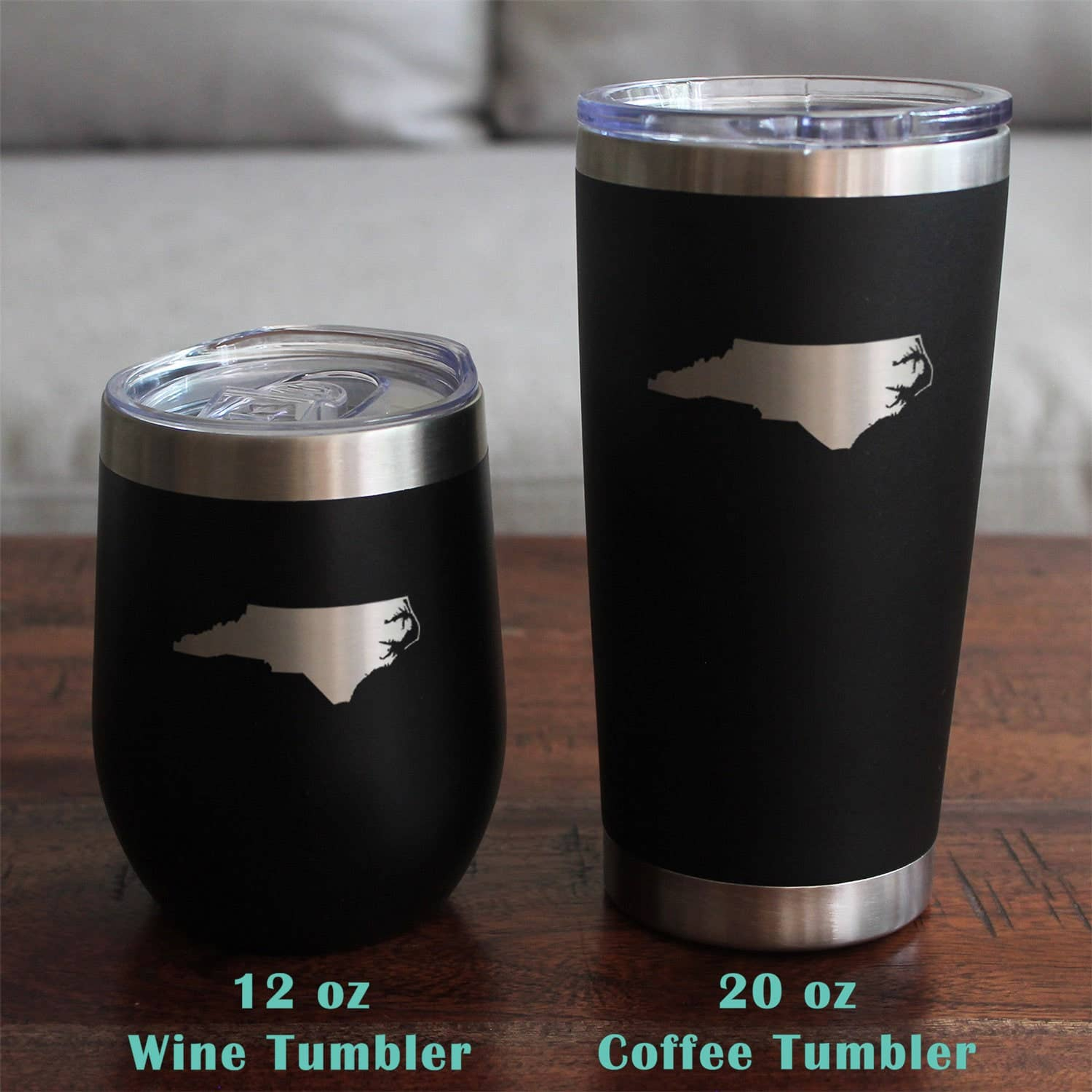 North Carolina Stemless Wine Glass - North Carolinians Gifts Bevvee