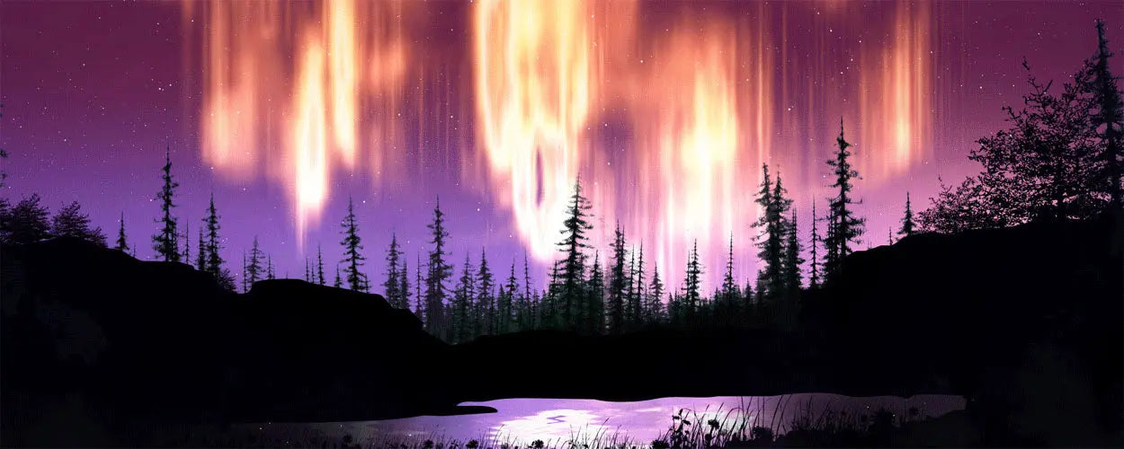 Northern Lights Forest - Motion Bookmark/ 6" Ruler Moovie Studio