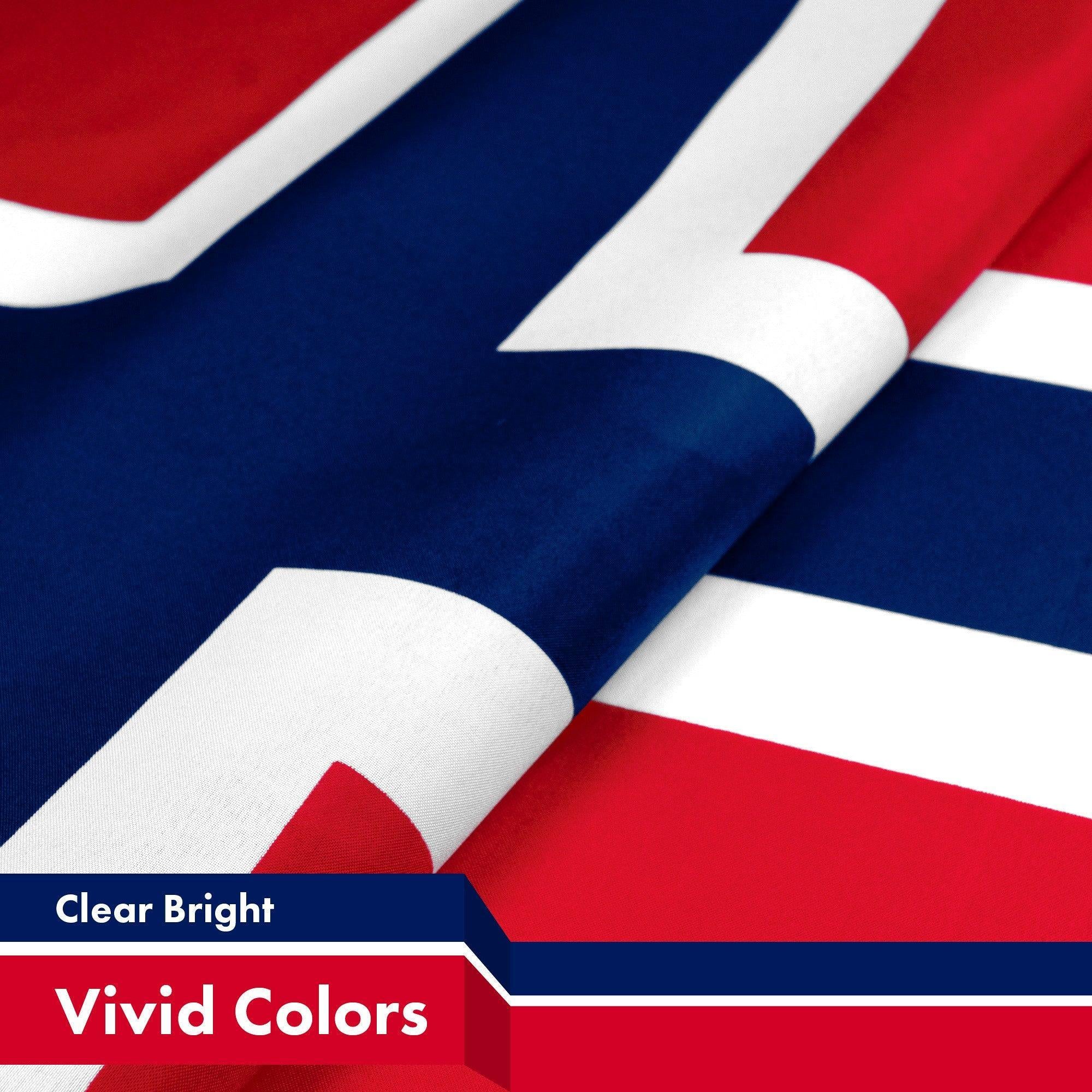 Norway Norwegian Flag 3x5 Ft 3-Pack 150D Printed Polyester By G128 - GreatEagleInc